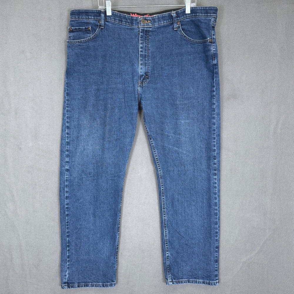 Wrangler Performance Jeans Men 42x29 Blue Comfort Flex Waist Denim Pants Fit